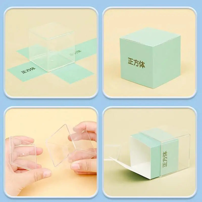 9 Pieces Transparent Geometric Shapes Blocks
