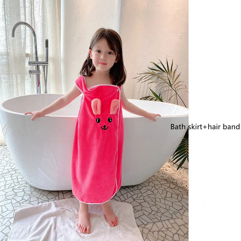 Children's bath towel High-end children's slip dress Soft Towel
