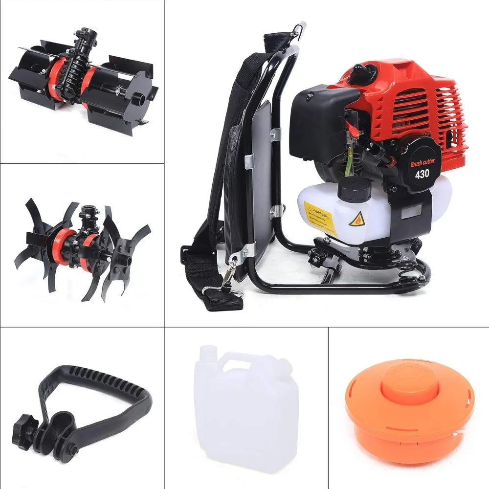1.7HP 43CC Gas Backpack Brush Cutter Weed Wacker