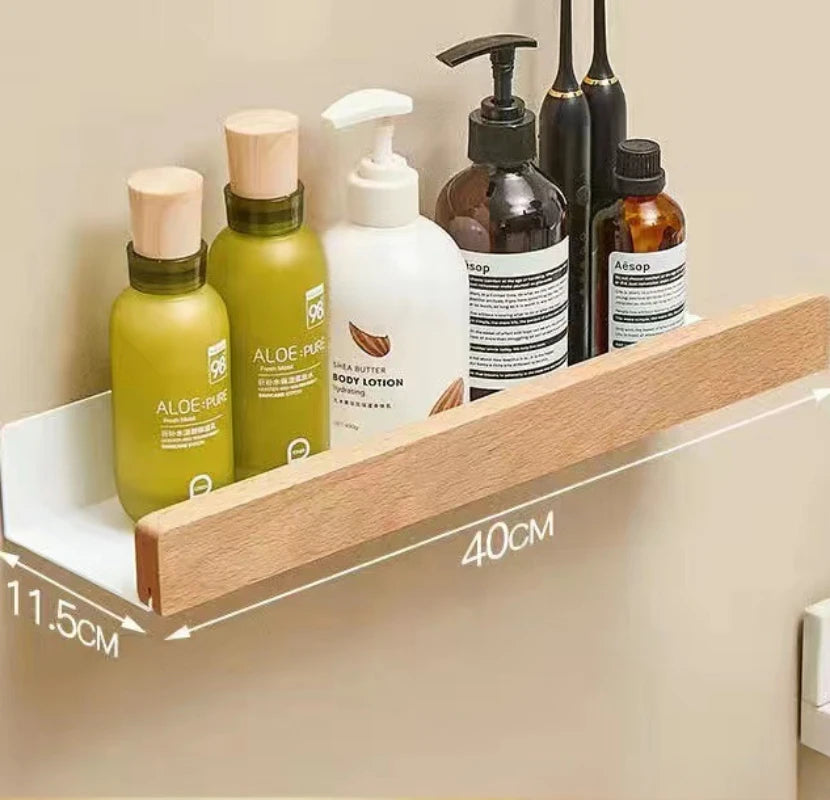 Bathroom towel bar no punching toilet storage shelf bathroom organizer