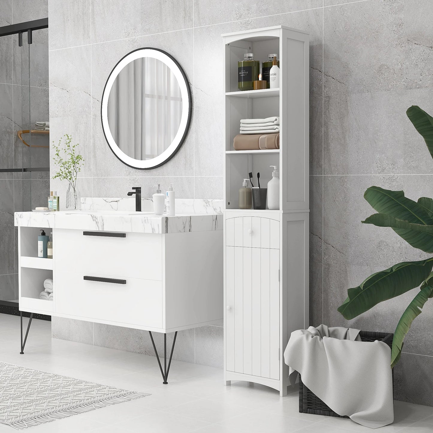 Bathroom Storage Cabinet, Free Standing Bathroom Storage