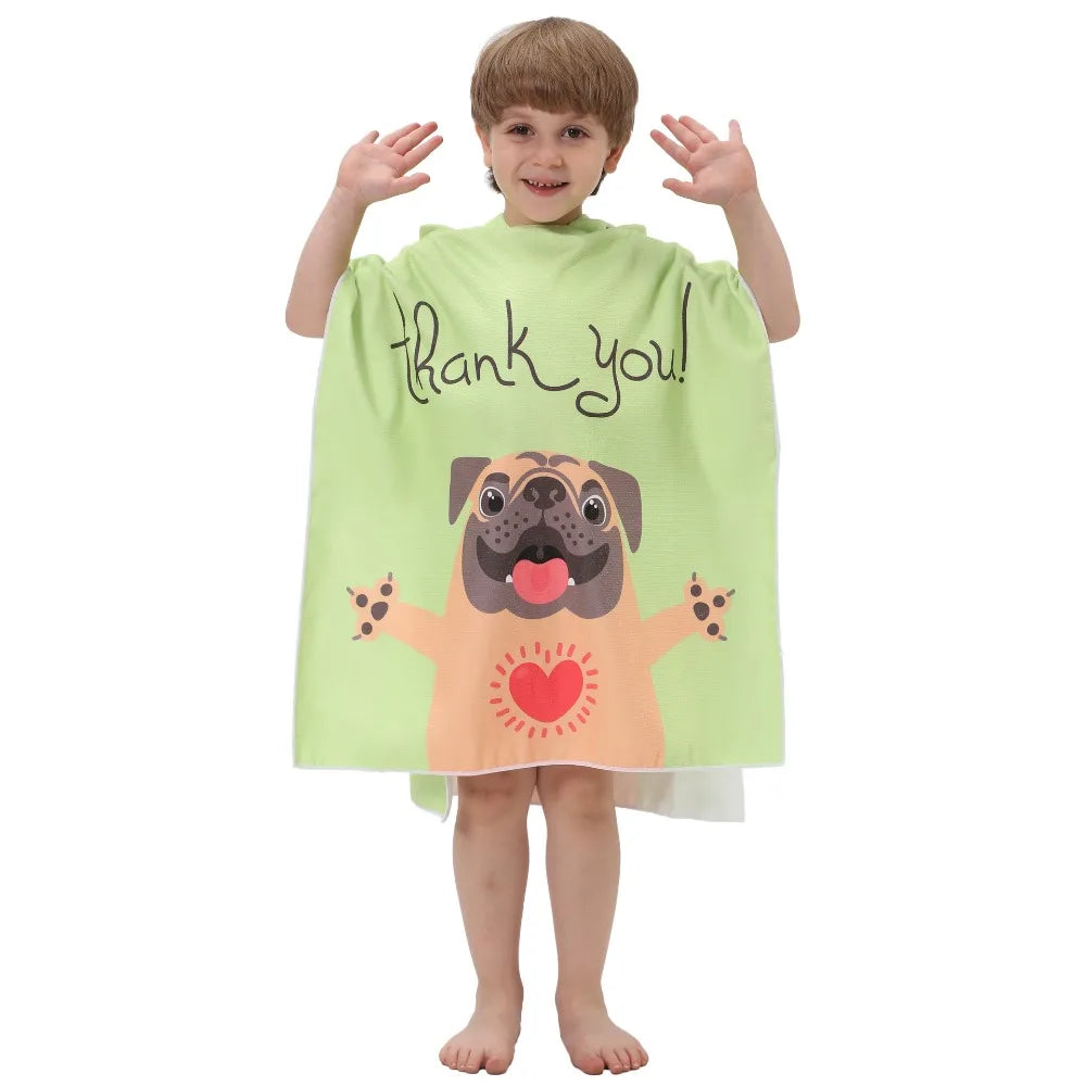 Children's Bath Beach Towel Poncho with Hood
