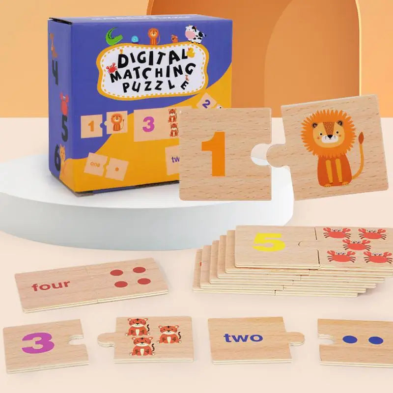 Number Math Game 1-10 Wooden Number Puzzle Game
