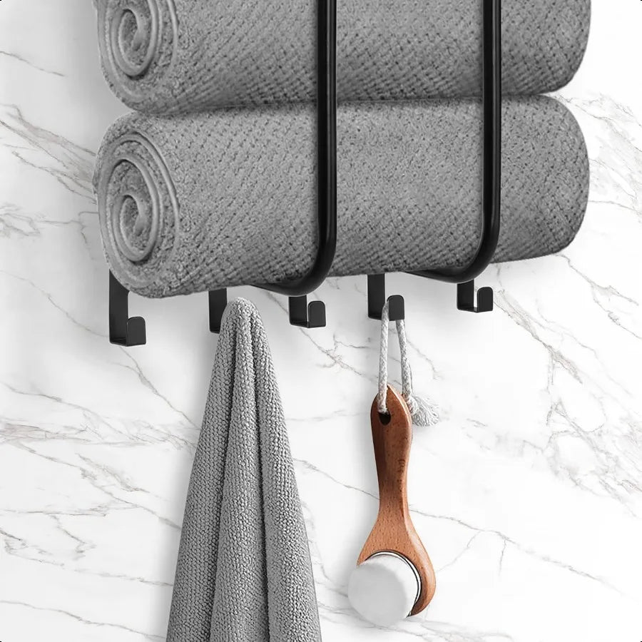 Towel Racks for Bathroom Towel Rack Wall Mounted with Metal Shelf