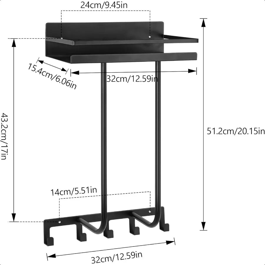 Towel Racks for Bathroom Towel Rack Wall Mounted with Metal Shelf