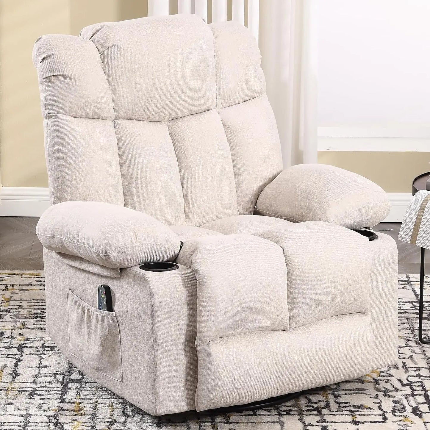 Massage Swivel Rocker Recliner with Heat