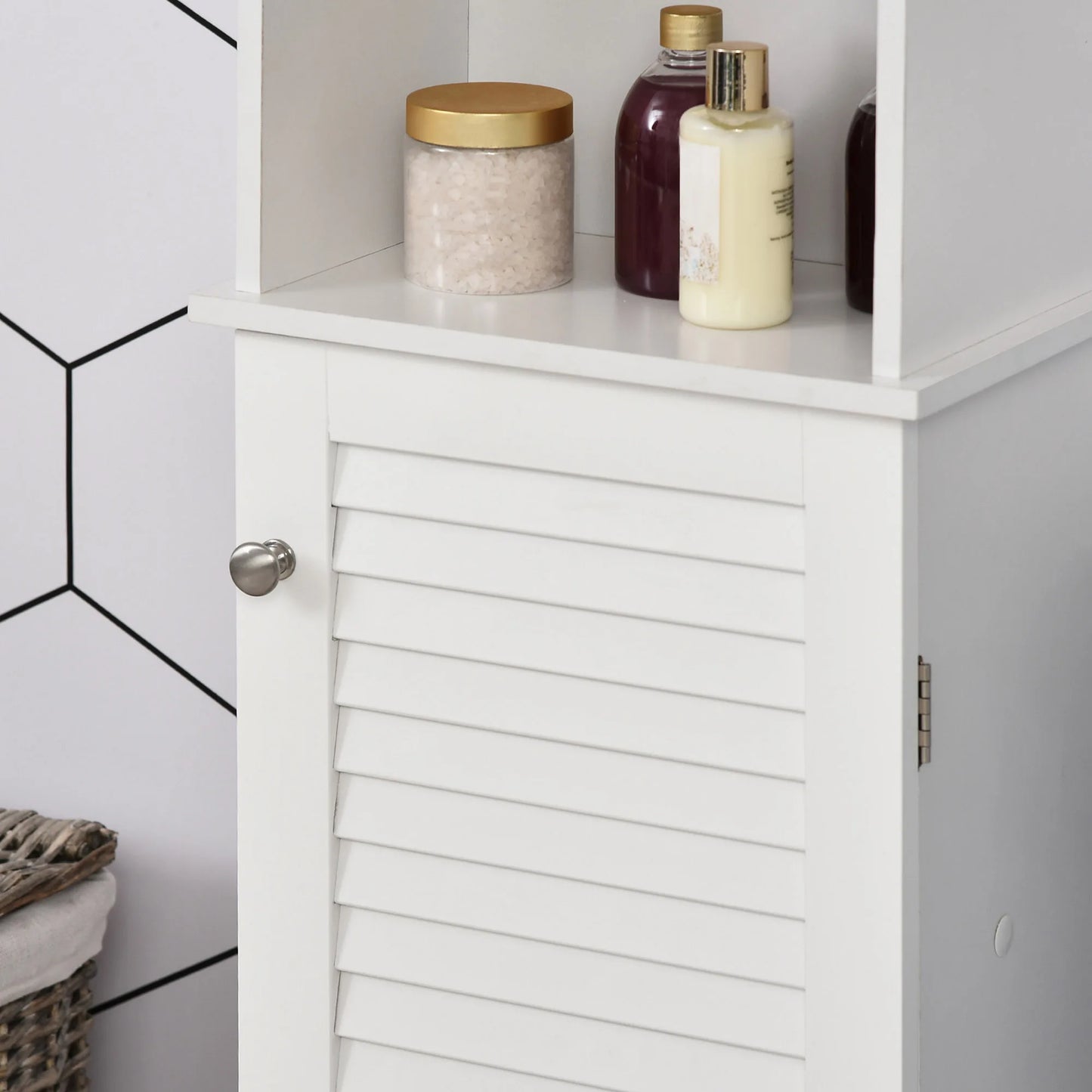 Tall Bathroom Storage Cabinet/Freestanding Linen Tower