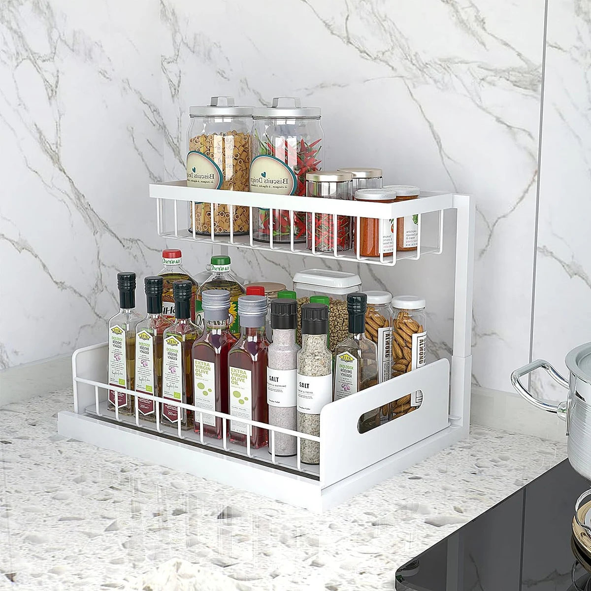 Under Sink Organizer and Storage, 2 Pack Pull Out Cabinet