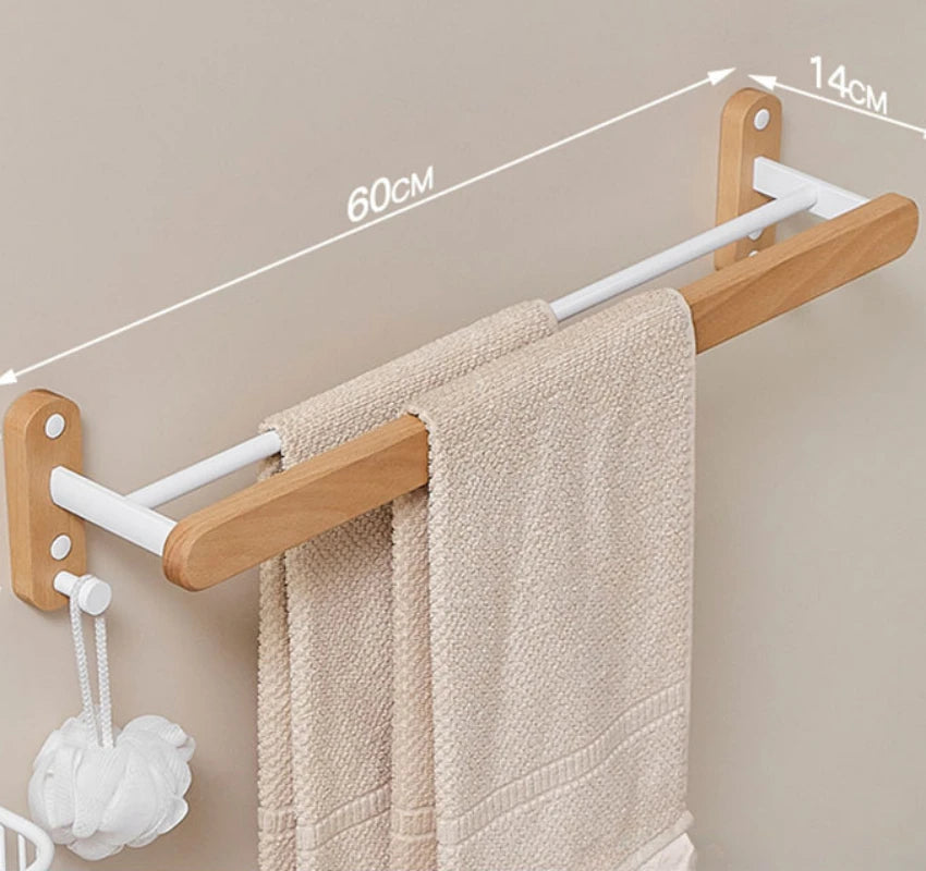 Bathroom towel bar no punching toilet storage shelf bathroom organizer