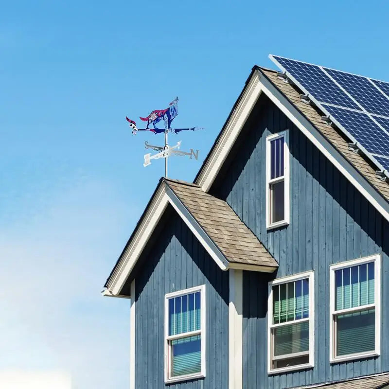 Metal Rooster Weathervane Yard Garden Barn Ornament Weather