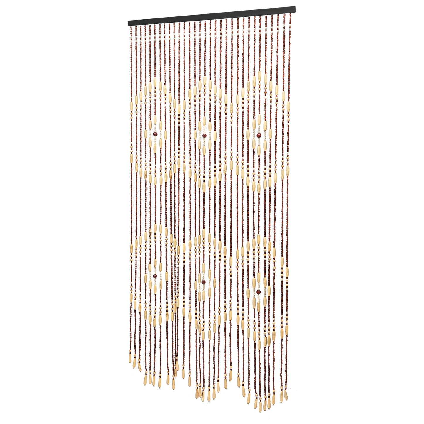 Natural Wooden Door Beaded Curtain, Doorway Beads