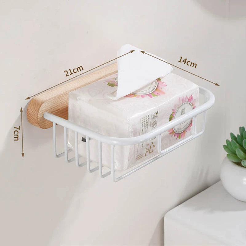 Bathroom towel bar no punching toilet storage shelf bathroom organizer