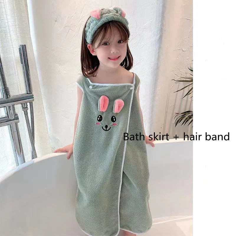 Children's bath towel High-end children's slip dress Soft Towel