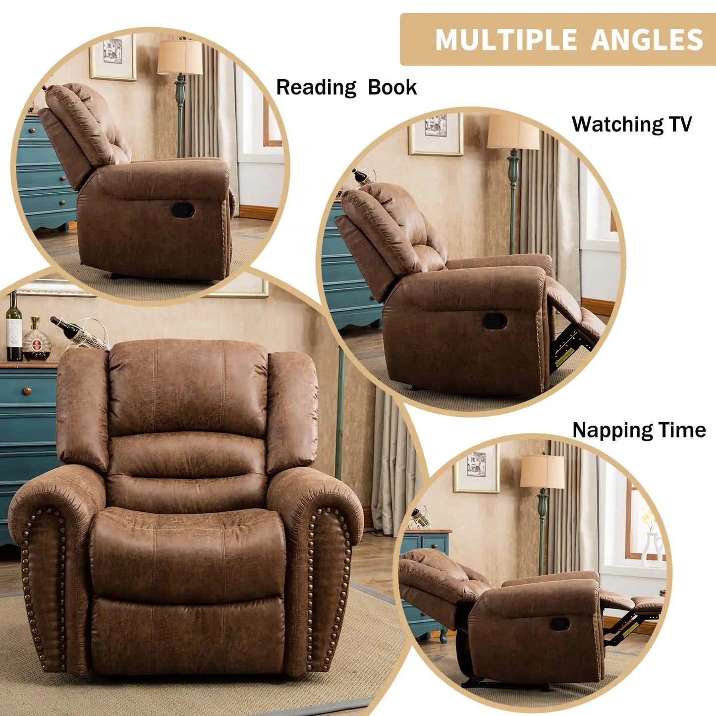 Leather Recliner Chair Manual Recliner Chair