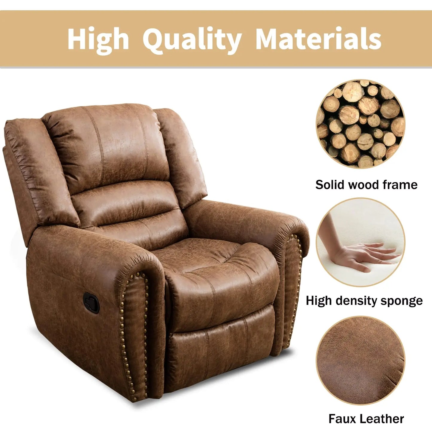 Leather Recliner Chair Manual Recliner Chair