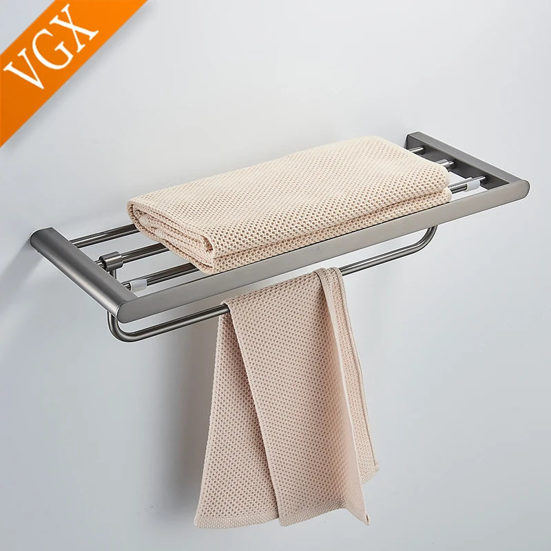 VGX Gold Bathroom Towel Holder Stainless Steel Towel Rack