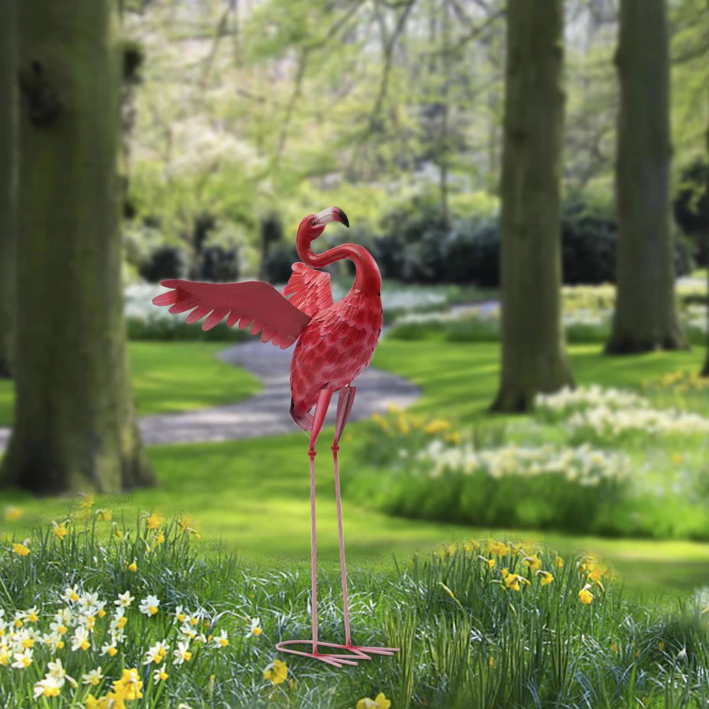 Outdoor Garden Flamingo Statues Suitable  Decorating Homes
