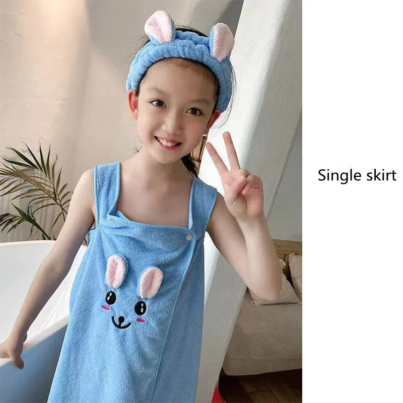 Children's bath towel High-end children's slip dress Soft Towel