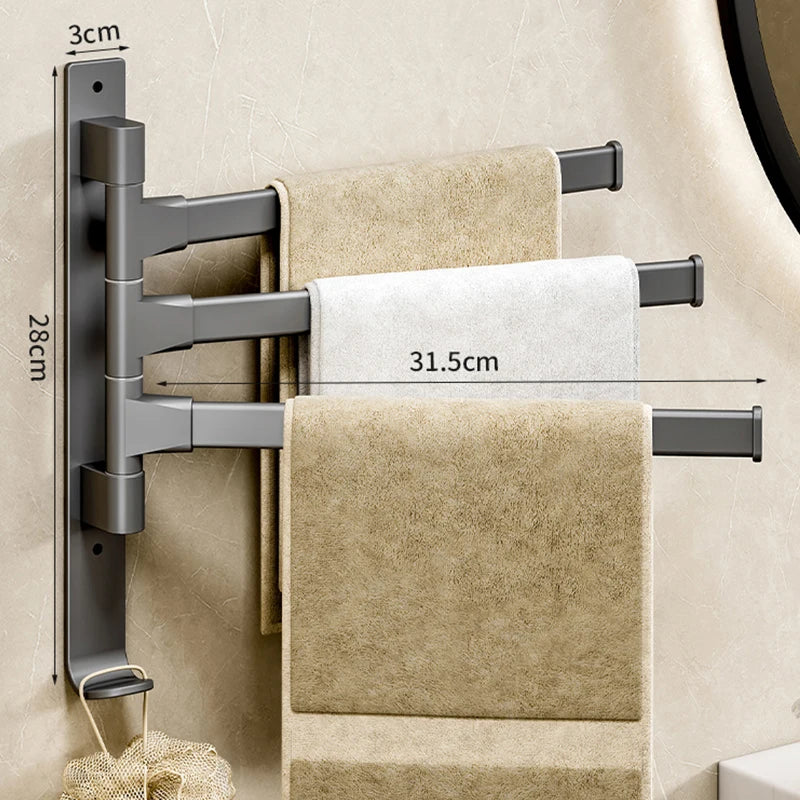 Bathroom Towel Rack Rotatable Towel Holder