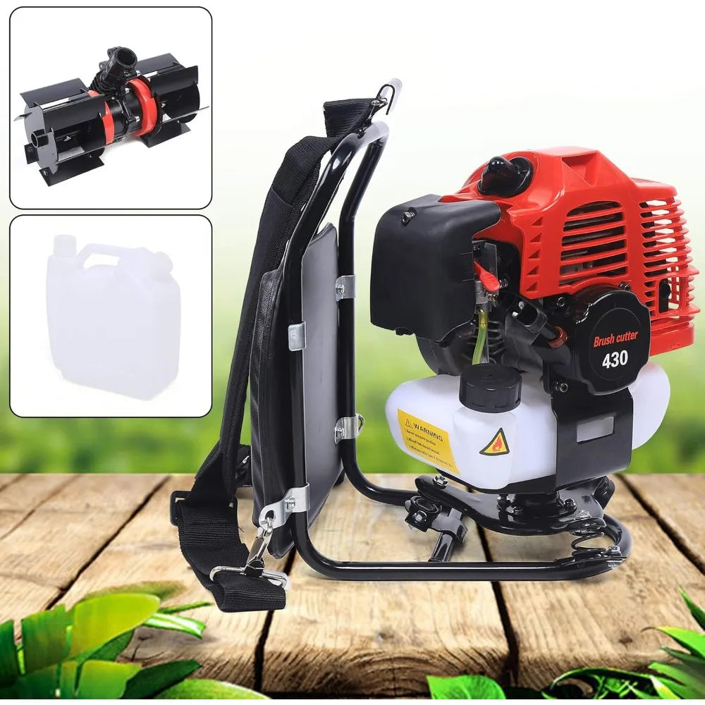 1.7HP 43CC Gas Backpack Brush Cutter Weed Wacker