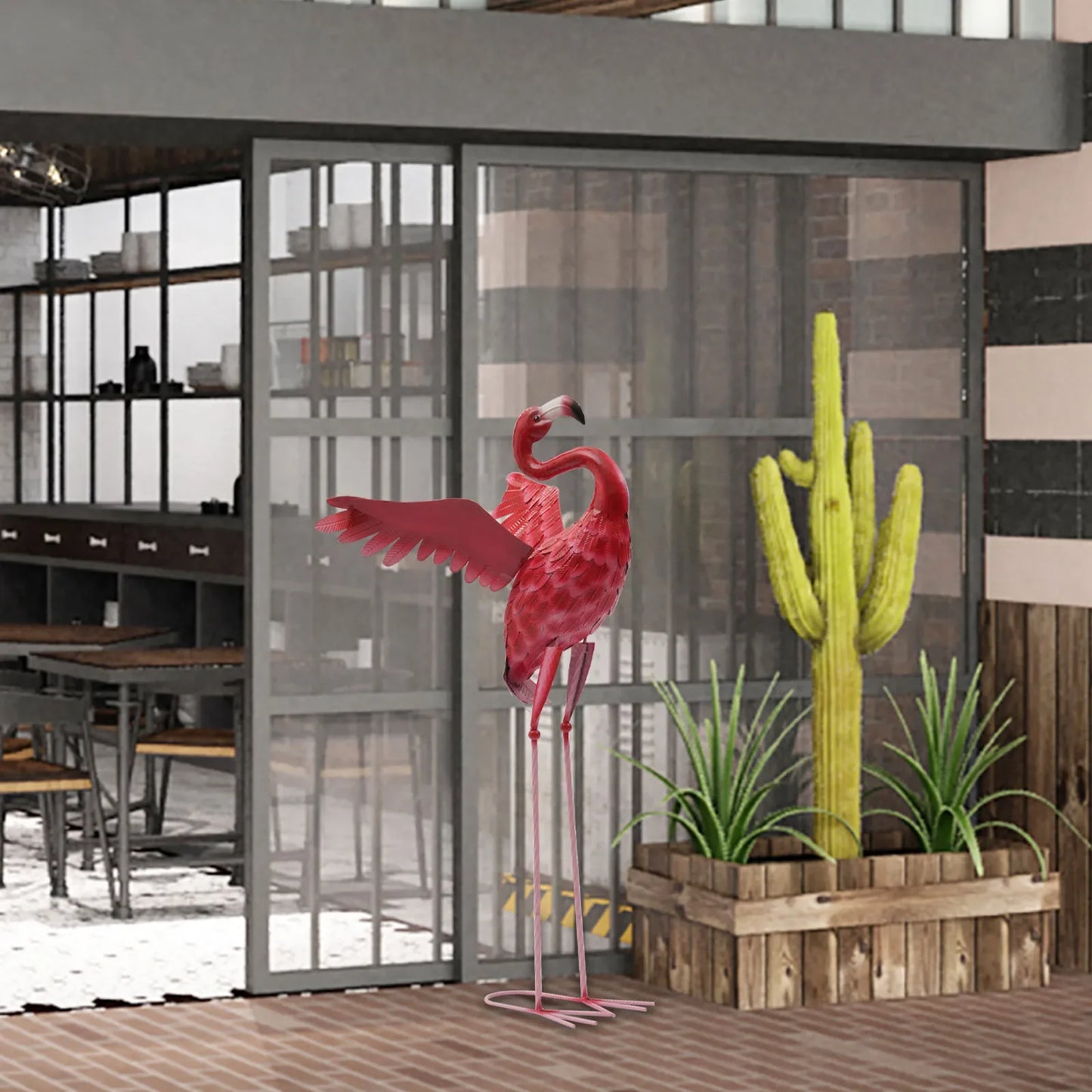 Outdoor Garden Flamingo Statues Suitable  Decorating Homes