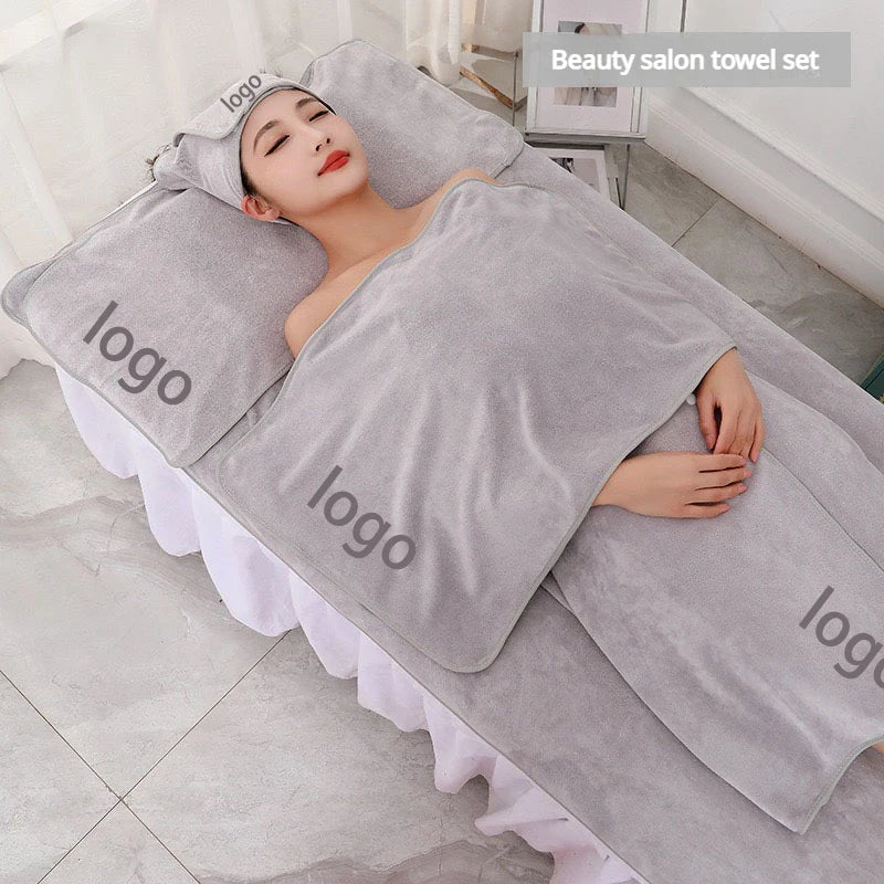 5pcs SPA Dedicated Towels Thickened Beauty Logo Bath Hair Towel