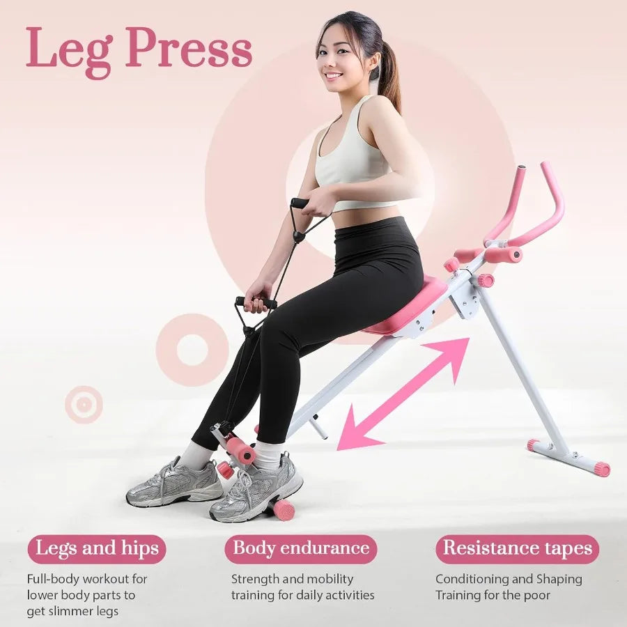 Ab Machine Adjustable Ab Workout Equipment at Home Gym Foldable Ab Trainer Machine