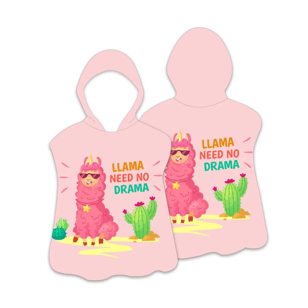 Children's Bath Beach Towel Poncho with Hood