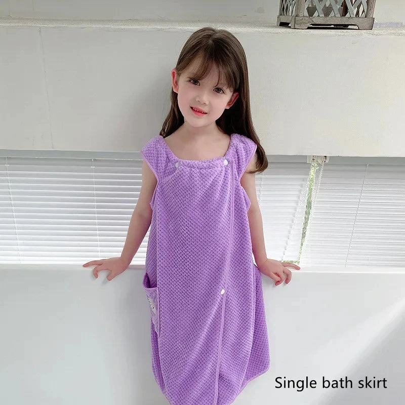 Children's Cute Cartoon Bath Towel Does Not Remove Hair