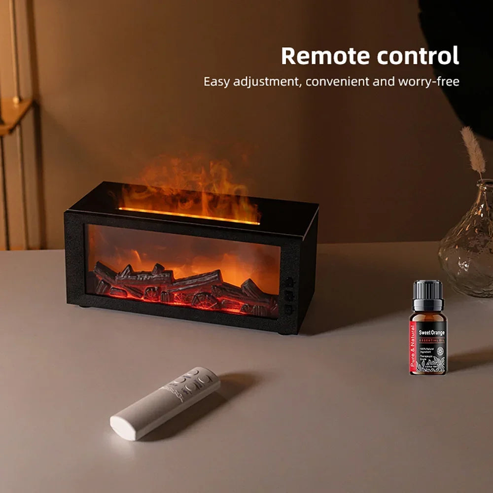 300ml Essential Oil Diffuser with Colorful Flame, Aromatherapy Machine,