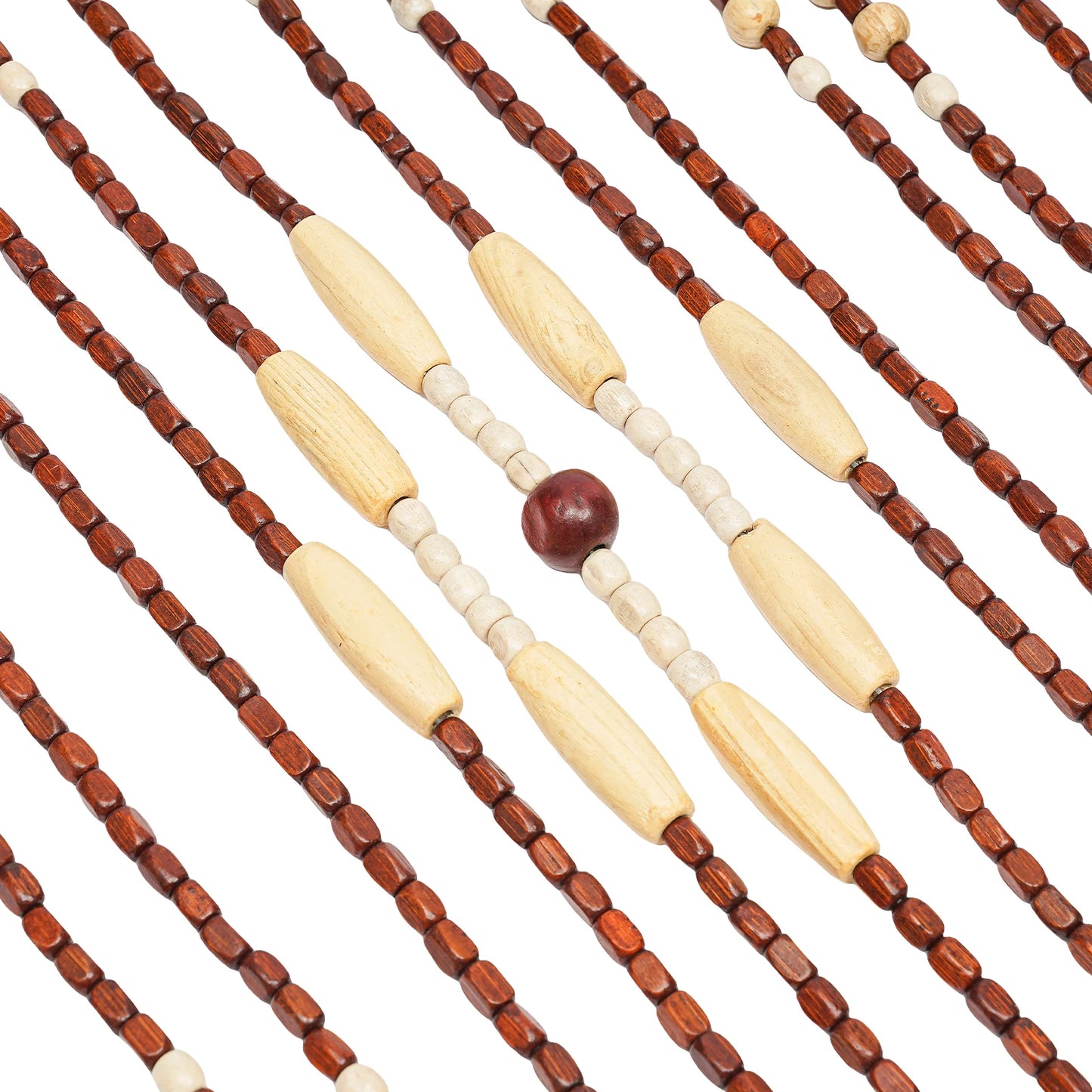Natural Wooden Door Beaded Curtain, Doorway Beads