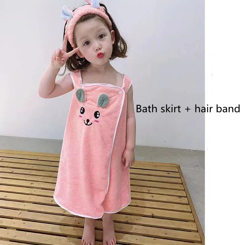 Children's bath towel High-end children's slip dress Soft Towel