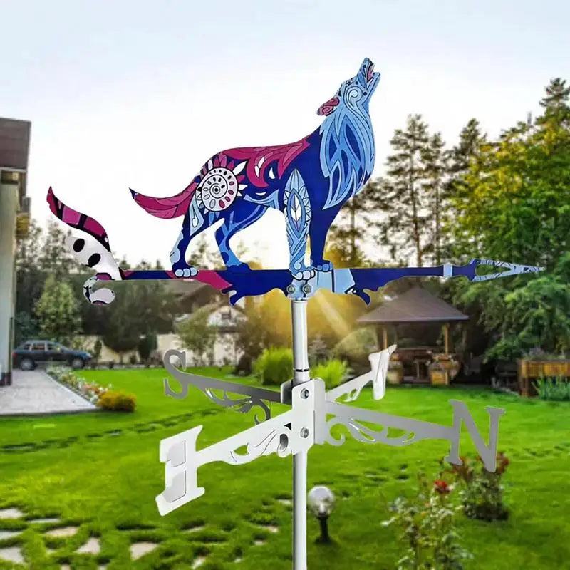 Metal Rooster Weathervane Yard Garden Barn Ornament Weather