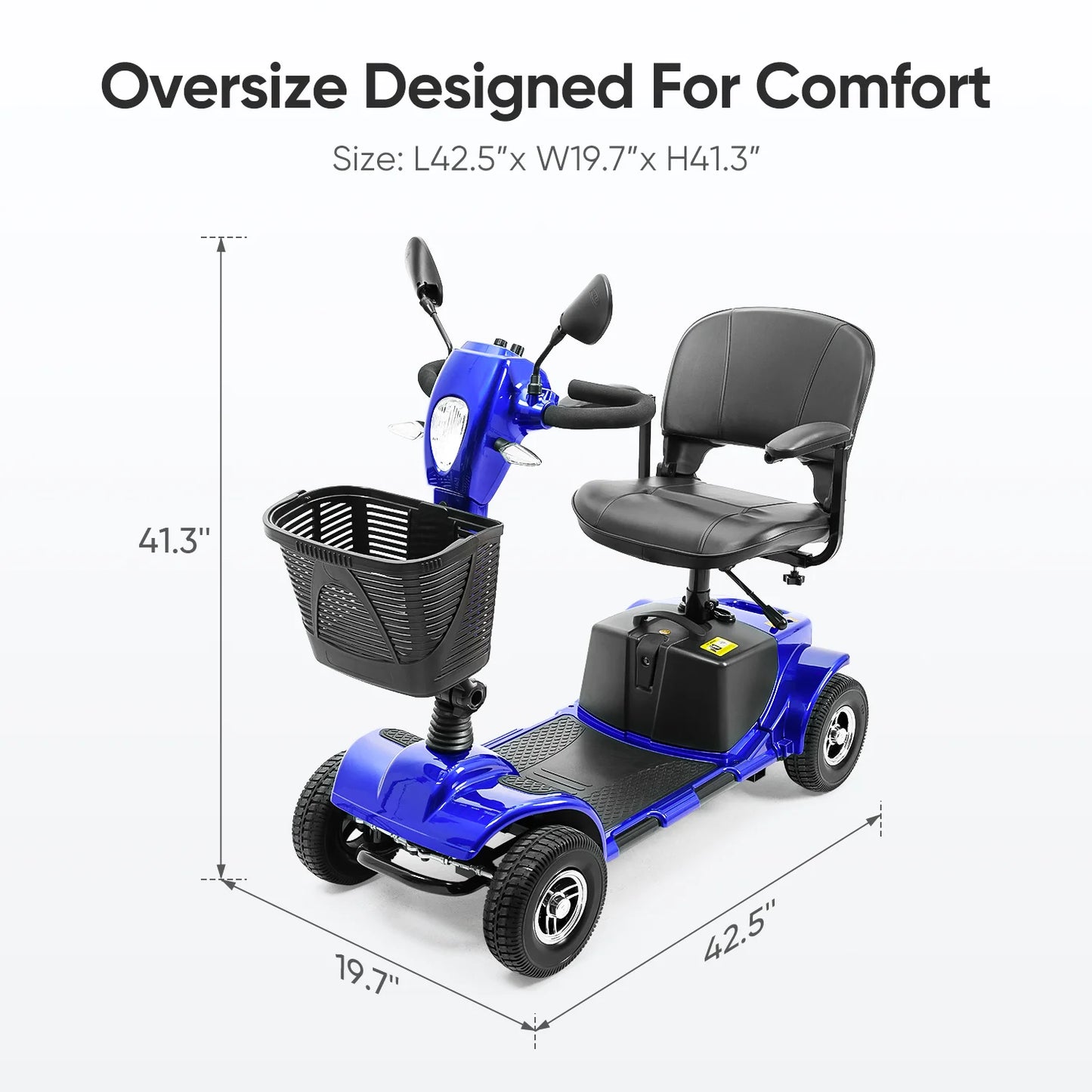 Mobility Scooter 4 Wheel Folding for Seniors Adults