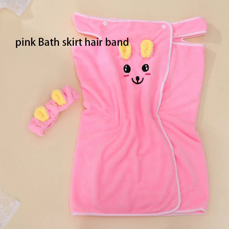 Children's Cute Cartoon Bath Towel Does Not Remove Hair