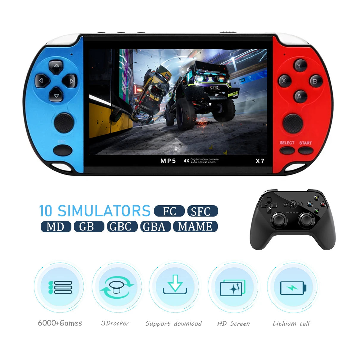4.3inch Handheld Game Console IPS Screen Video Game player