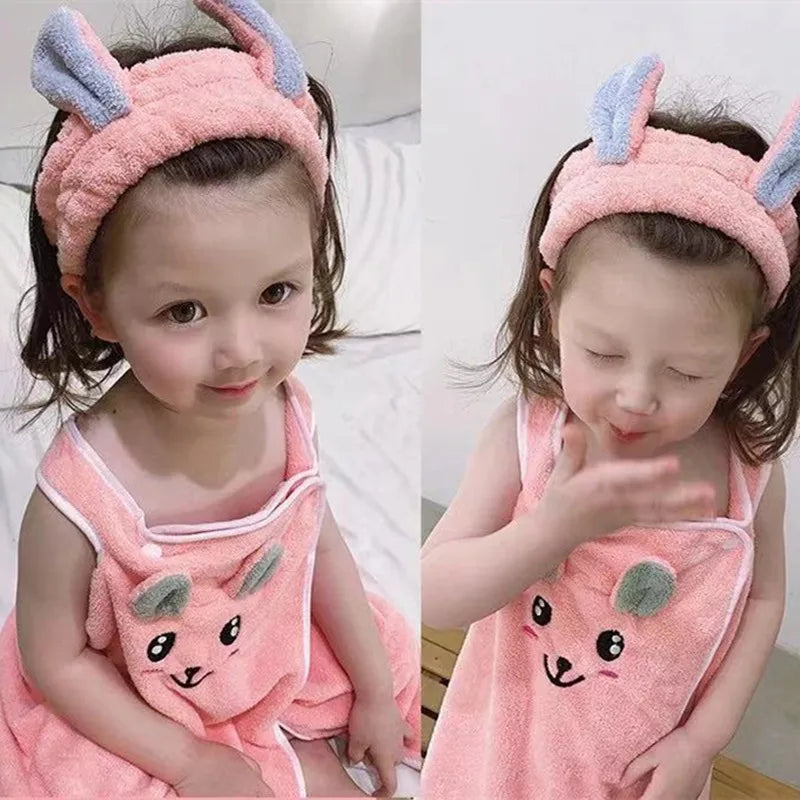 Children's bath towel High-end children's slip dress Soft Towel