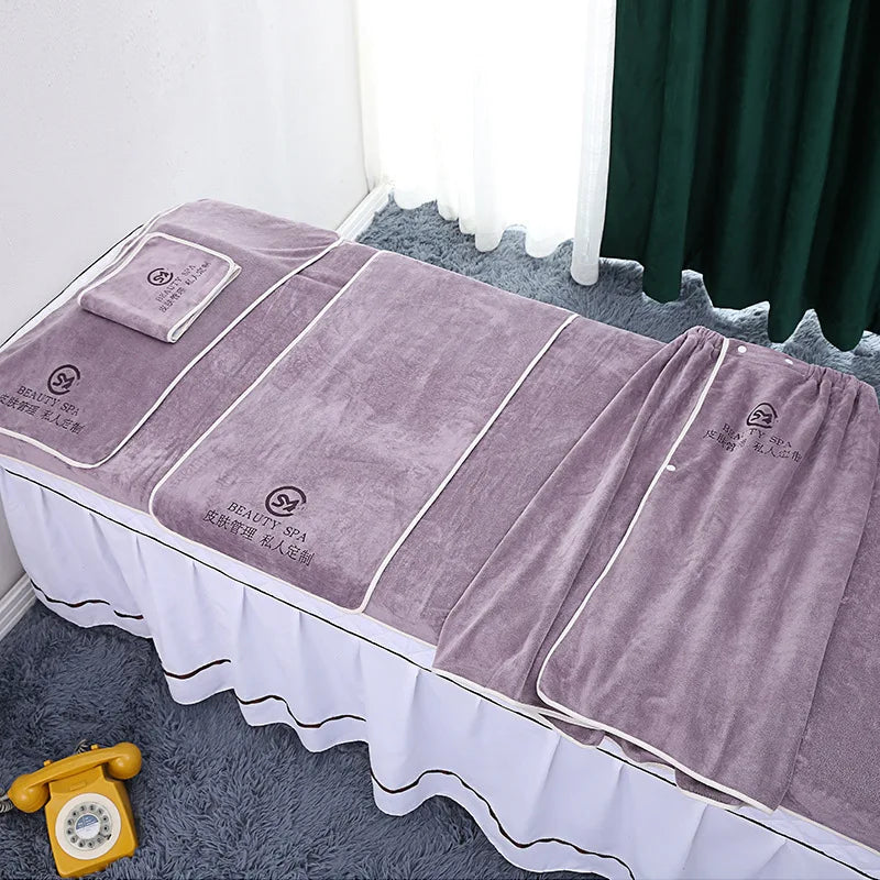 5pcs SPA Dedicated Towels Thickened Beauty Logo Bath Hair Towel