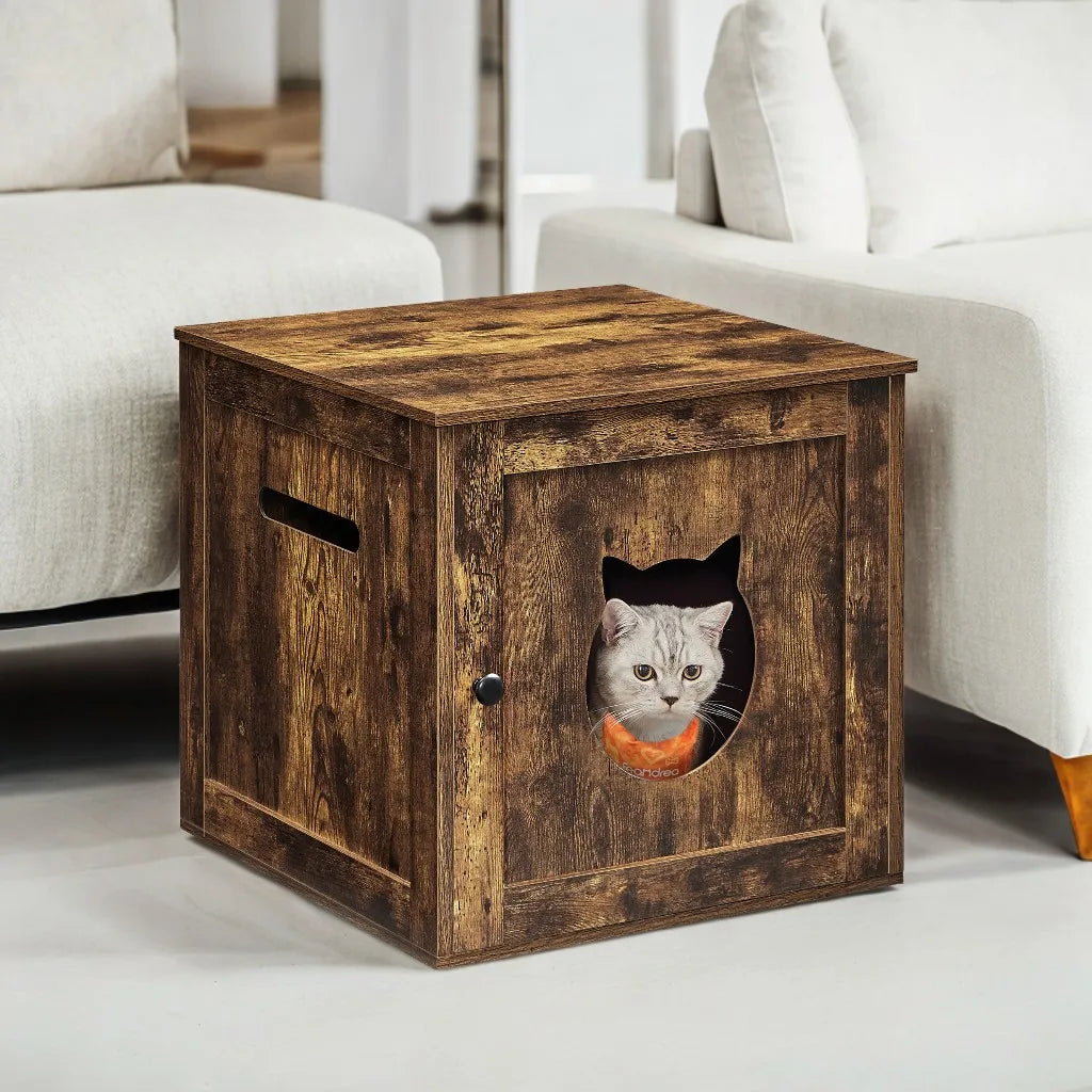 CCat Litter Box Furniture,Indoor Cat House, End Table,