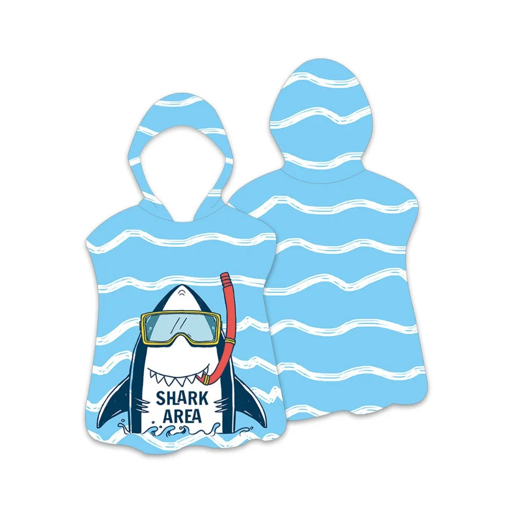 Children's Bath Beach Towel Poncho with Hood