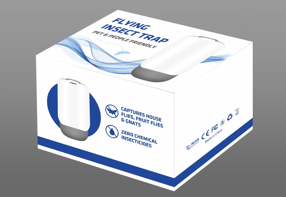 Flying Insect Trap,  (2 Plug-in Base + 12 Glue cards)