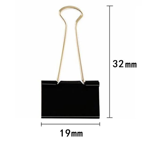10PCS Metal Paper Clip 19 25 32 41 51mm Foldback Metal Binder