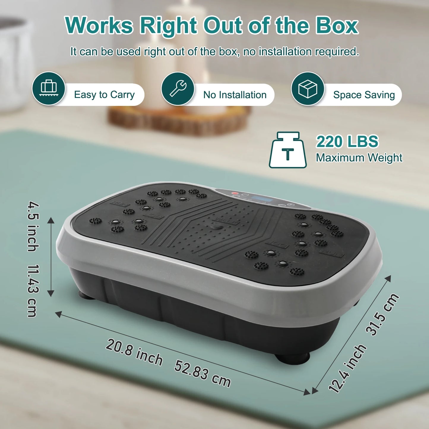 Vibration Plate Exercise Machine with Portable Fitness Equipment
