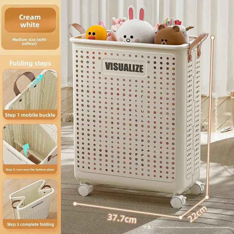 Foldable dirty clothes basket, high aesthetic laundry basket
