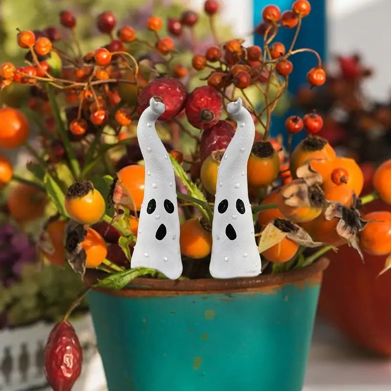Halloween White Ghost Yard Signs Spooky Stake Decorations