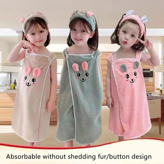 Children's bath towel High-end children's slip dress Soft Towel