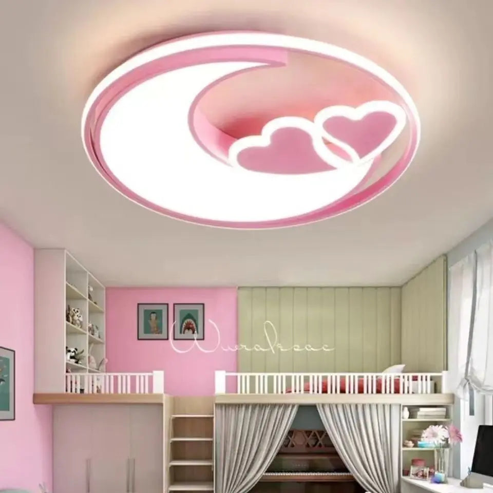 Heart Shape Ceiling Lights For Girls Room Kids Bedroom Light