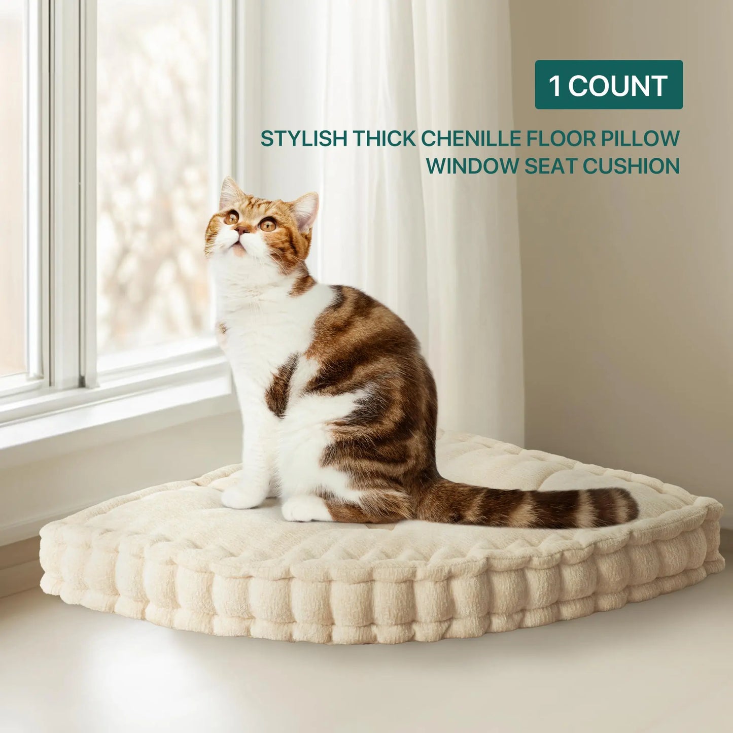 triangular reading cushion，removable insert pillow, adjustable floor pillow,