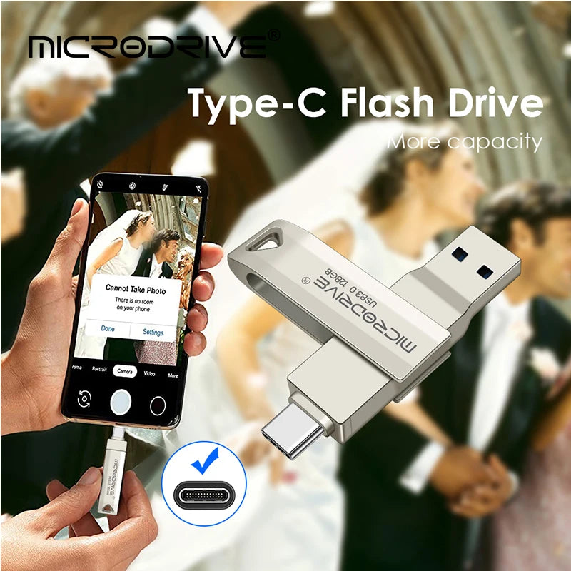 2 in 1 OTG USB 3.0 & usb-C Flash Pen Drive Memory Stick
