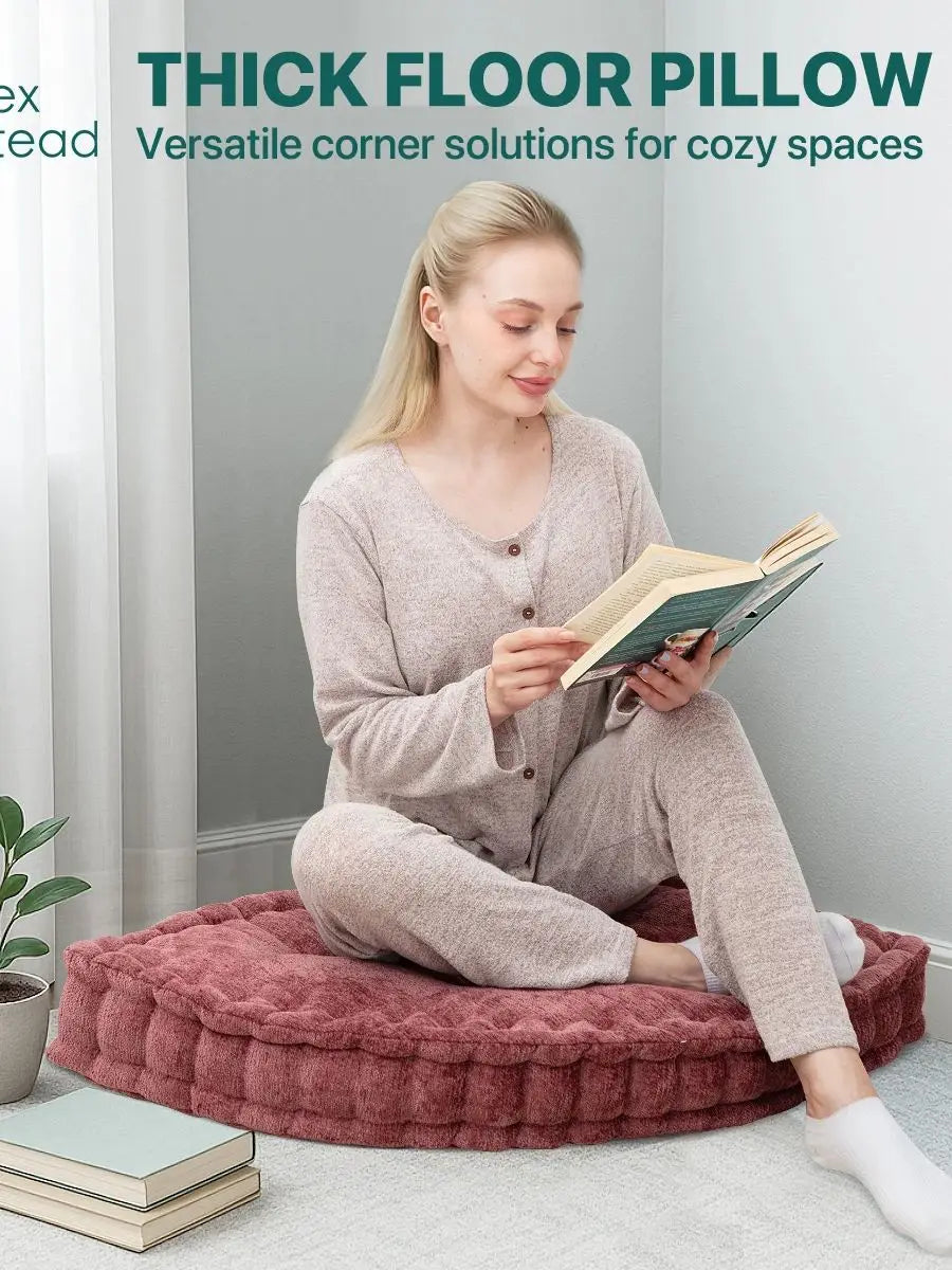 triangular reading cushion，removable insert pillow, adjustable floor pillow,